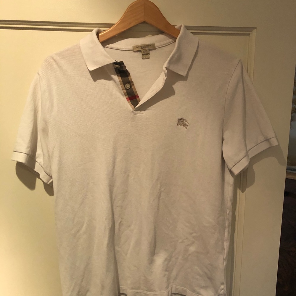 White Burberry Polo Men